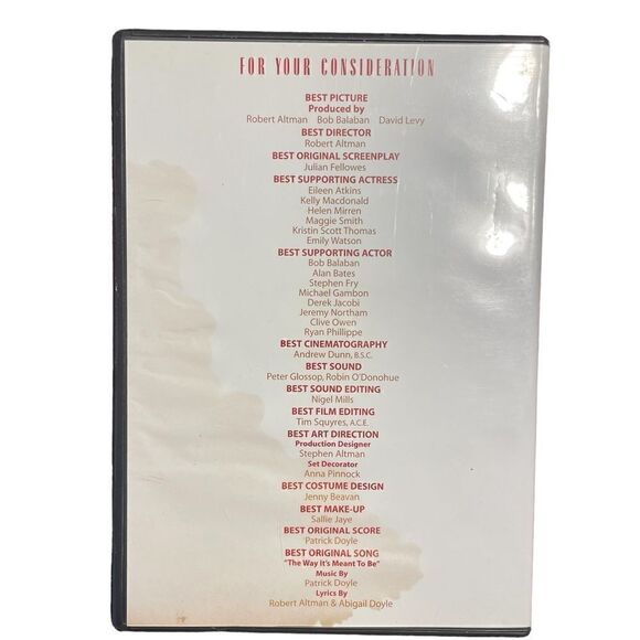 Vintage OSCARS Gosford Park Special Screening and Collectors Edition DVDs - Picture 3 of 6